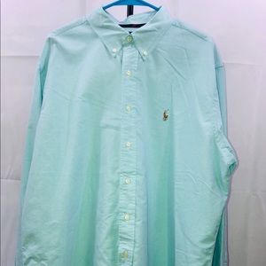 POLO RALPH LAUREN Button Down Shirt Mens XXL Blue